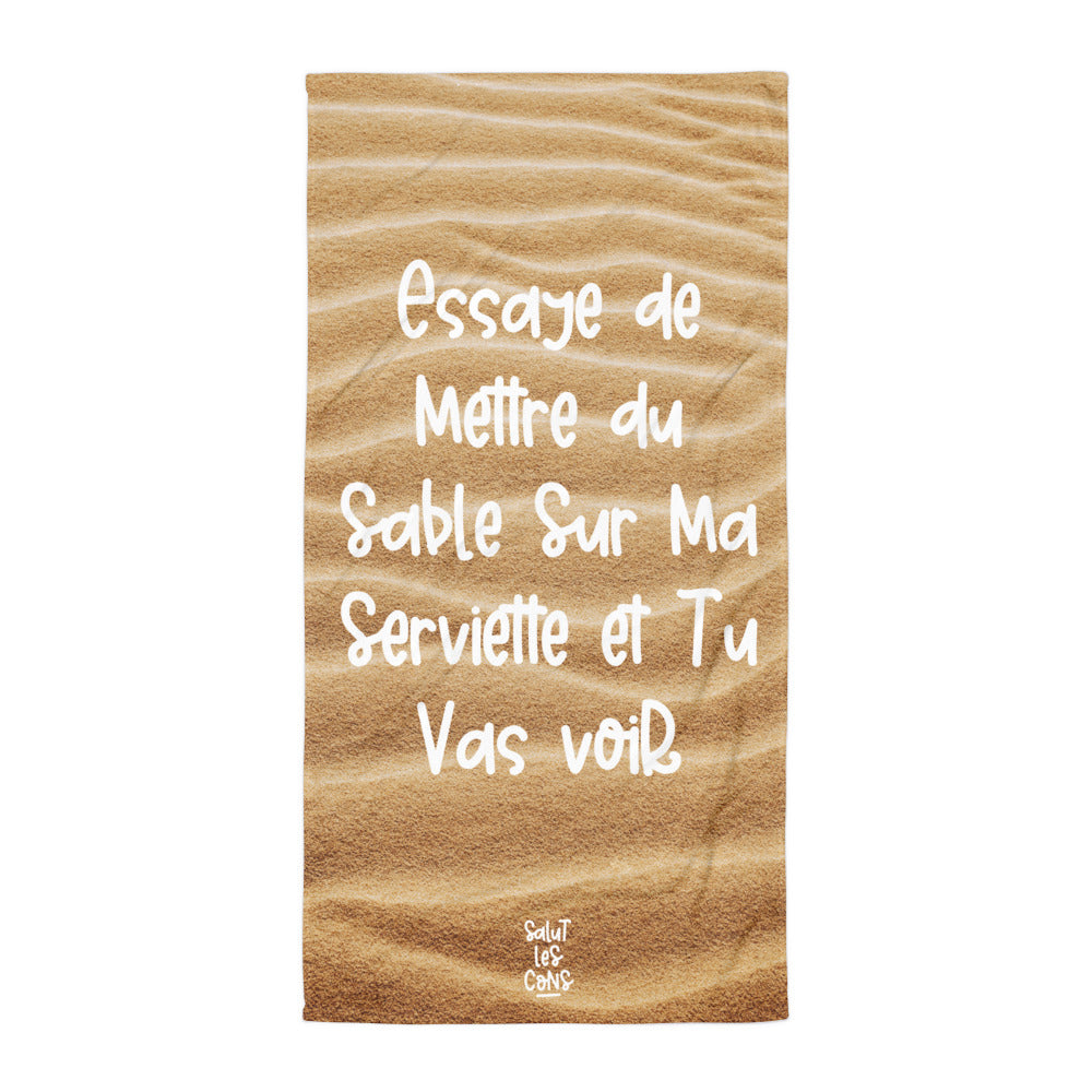 La Serviette Sable "Mets du sable"